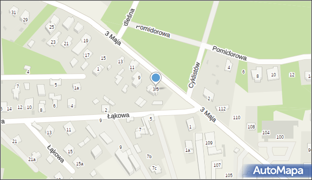 Laski, 3 Maja, 3/5, mapa Laski