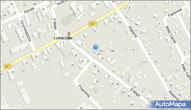 Lubaczów, 3 Maja, 13, mapa Lubaczów