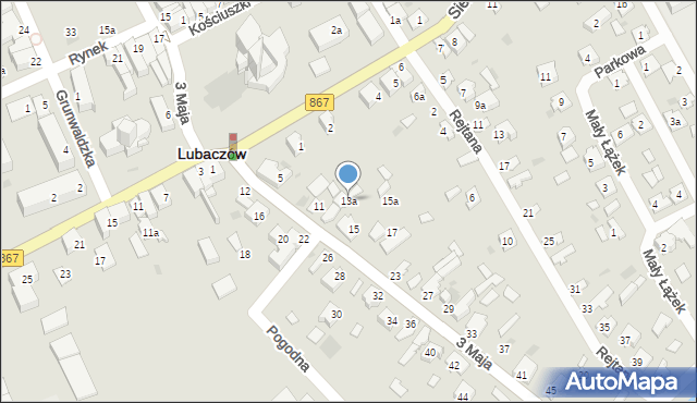 Lubaczów, 3 Maja, 13a, mapa Lubaczów