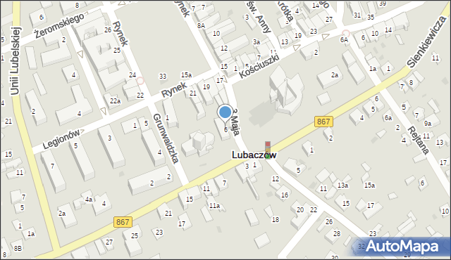 Lubaczów, 3 Maja, 6, mapa Lubaczów