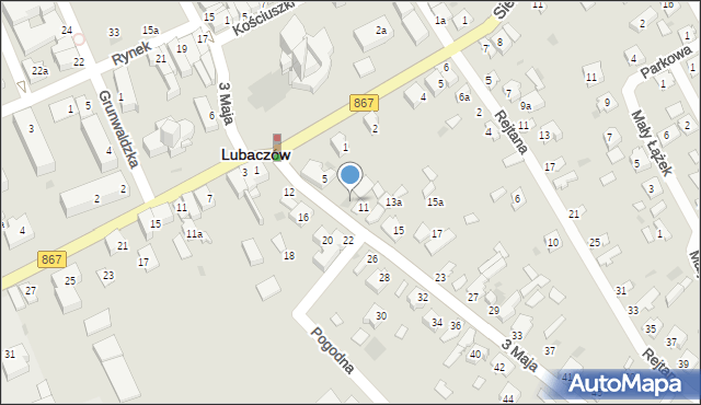 Lubaczów, 3 Maja, 9, mapa Lubaczów