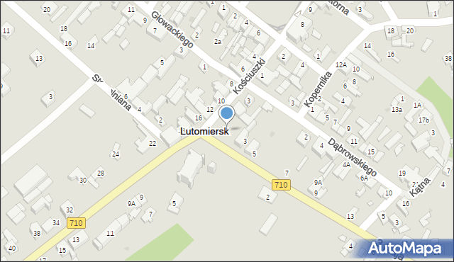 Lutomiersk, 3 Maja, 1, mapa Lutomiersk