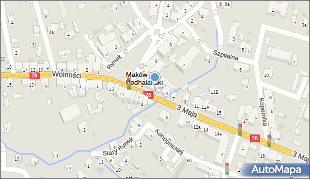 Maków Podhalański, 3 Maja, 3, mapa Maków Podhalański