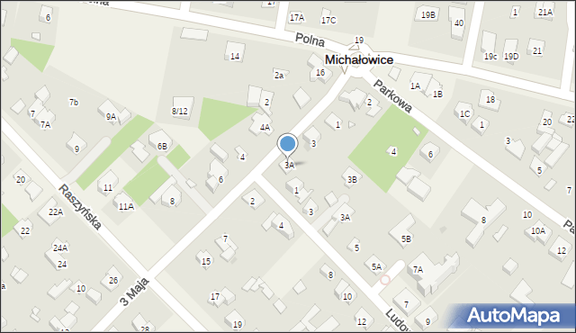 Michałowice, 3 Maja, 3A, mapa Michałowice