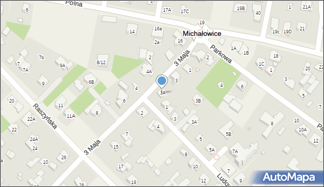 Michałowice, 3 Maja, 3A, mapa Michałowice