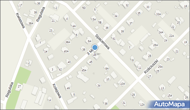 Michałowice, 3 Maja, 43, mapa Michałowice