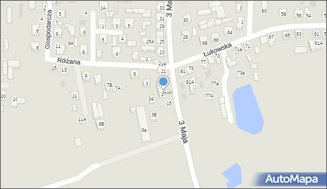 Międzyrzec Podlaski, 3 Maja, 17, mapa Międzyrzec Podlaski