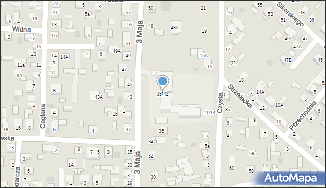 Międzyrzec Podlaski, 3 Maja, 38/42, mapa Międzyrzec Podlaski