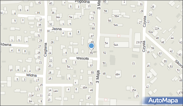 Międzyrzec Podlaski, 3 Maja, 61, mapa Międzyrzec Podlaski