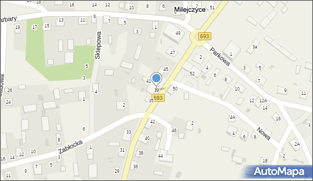 Milejczyce, 3 Maja, 39, mapa Milejczyce