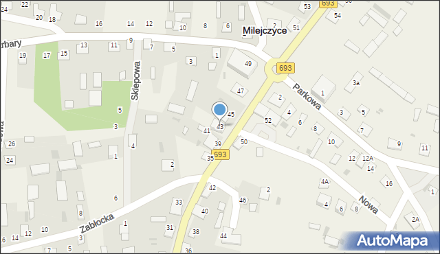 Milejczyce, 3 Maja, 43, mapa Milejczyce