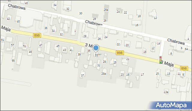 Mościska, 3 Maja, 33, mapa Mościska