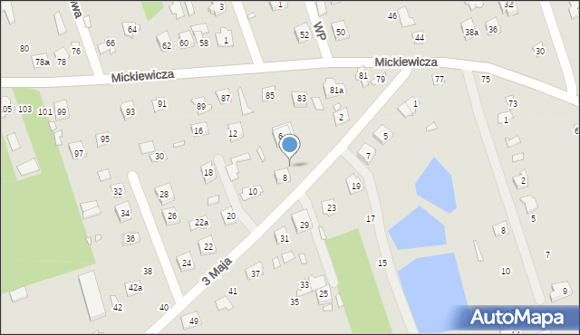 Mrozy, 3 Maja, 4, mapa Mrozy