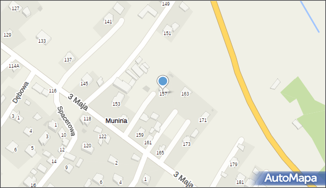 Munina, 3 Maja, 157, mapa Munina