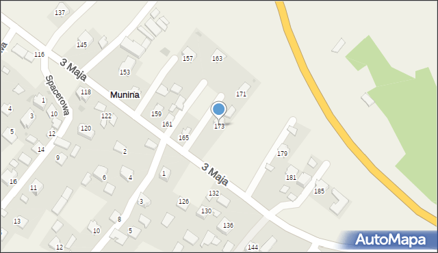 Munina, 3 Maja, 173, mapa Munina