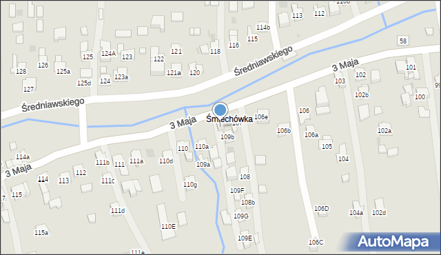 Myślenice, 3 Maja, 109c, mapa Myślenice