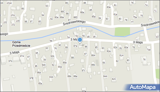 Myślenice, 3 Maja, 87d, mapa Myślenice