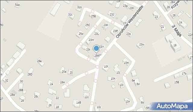 Mysłowice, 3 Maja, 23N, mapa Mysłowice