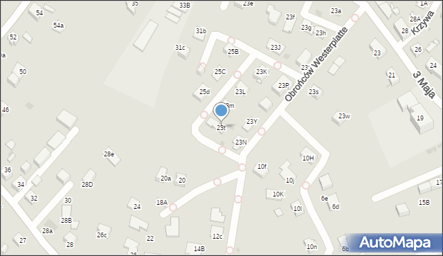 Mysłowice, 3 Maja, 23t, mapa Mysłowice