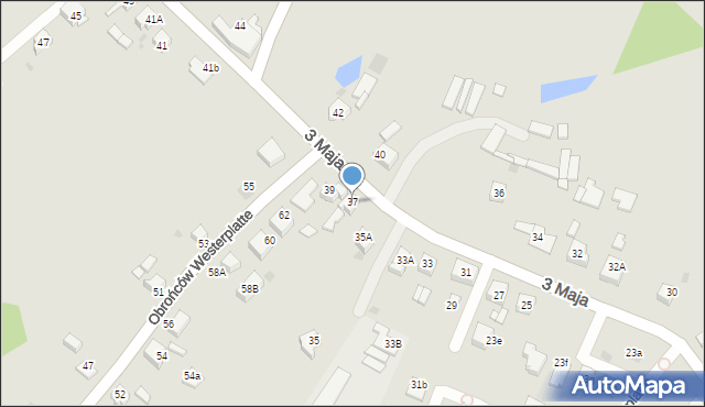 Mysłowice, 3 Maja, 37, mapa Mysłowice