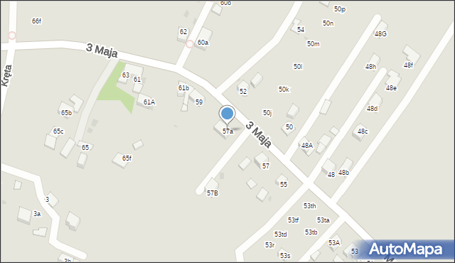 Mysłowice, 3 Maja, 57a, mapa Mysłowice