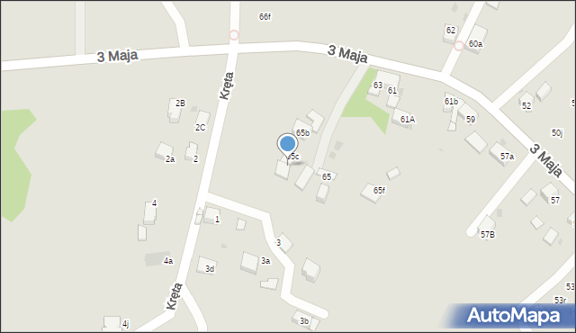 Mysłowice, 3 Maja, 65d, mapa Mysłowice