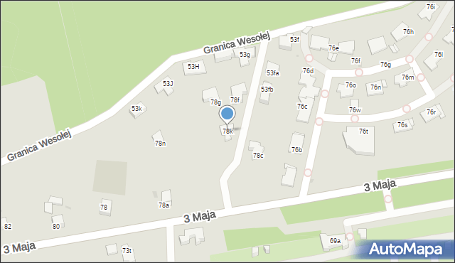 Mysłowice, 3 Maja, 78k, mapa Mysłowice