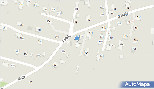 Mysłowice, 3 Maja, 81j, mapa Mysłowice