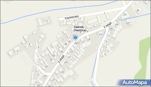 Niedzica, 3 Maja, 119, mapa Niedzica