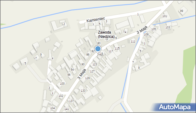 Niedzica, 3 Maja, 121, mapa Niedzica