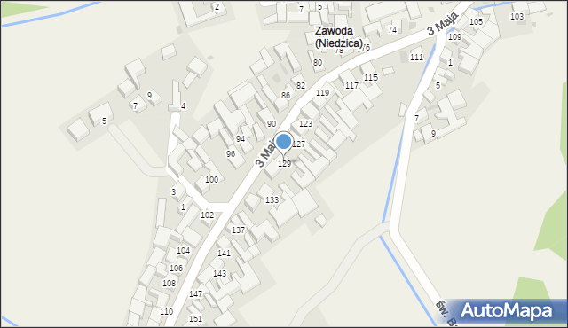 Niedzica, 3 Maja, 129, mapa Niedzica