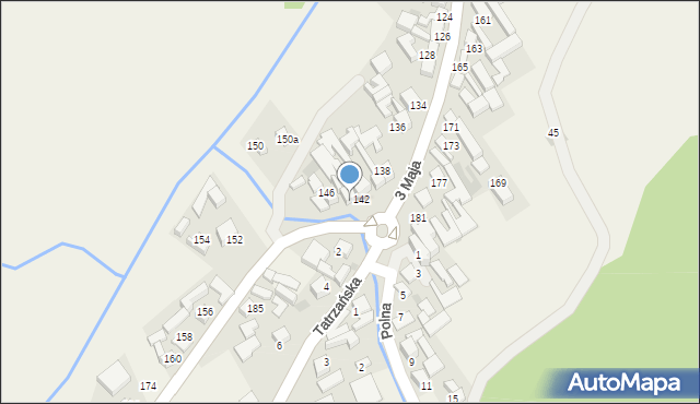 Niedzica, 3 Maja, 144, mapa Niedzica