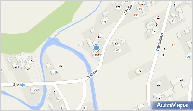 Niedzica, 3 Maja, 182, mapa Niedzica