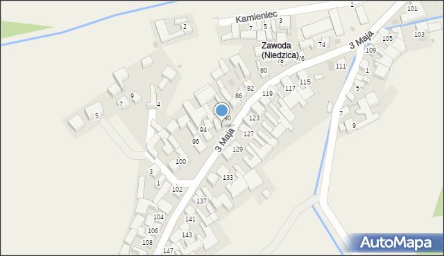 Niedzica, 3 Maja, 92, mapa Niedzica