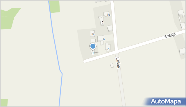 Nowe Kramsko, 3 Maja, 1, mapa Nowe Kramsko