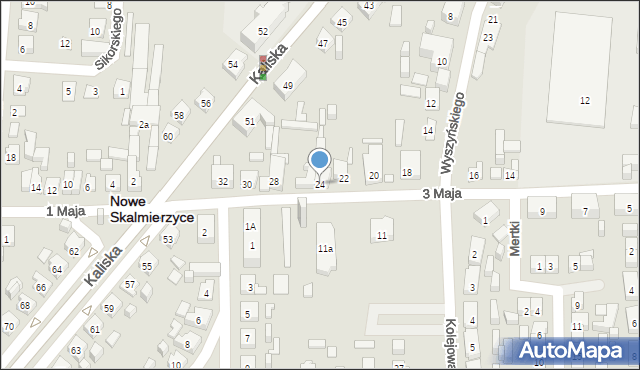 Nowe Skalmierzyce, 3 Maja, 24, mapa Nowe Skalmierzyce