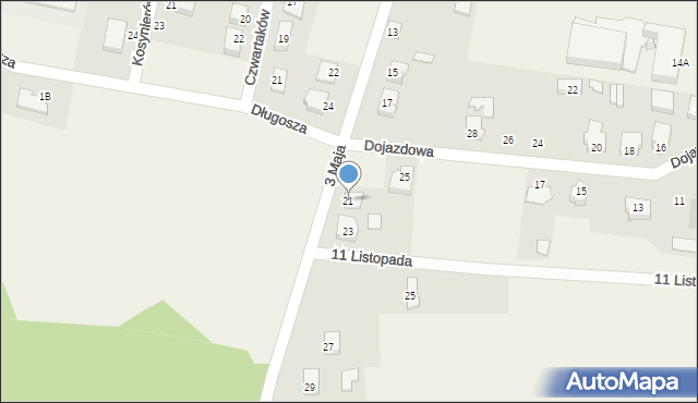 Olszewo-Borki, 3 Maja, 21, mapa Olszewo-Borki