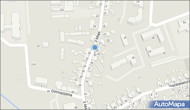 Opalenica, 3 Maja, 31, mapa Opalenica