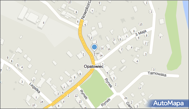 Opatowiec, 3 Maja, 1, mapa Opatowiec