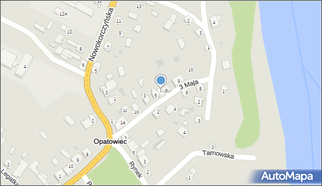 Opatowiec, 3 Maja, 7a, mapa Opatowiec