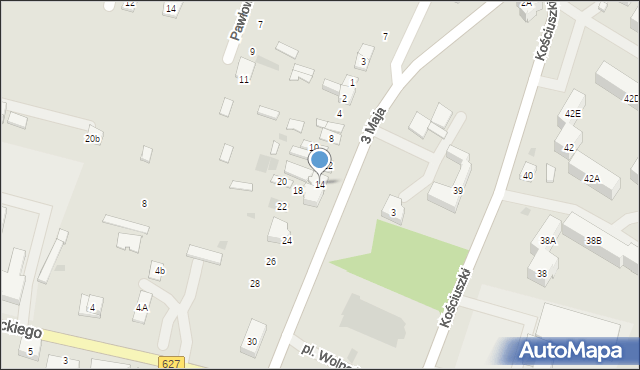 Ostrów Mazowiecka, 3 Maja, 14, mapa Ostrów Mazowiecka