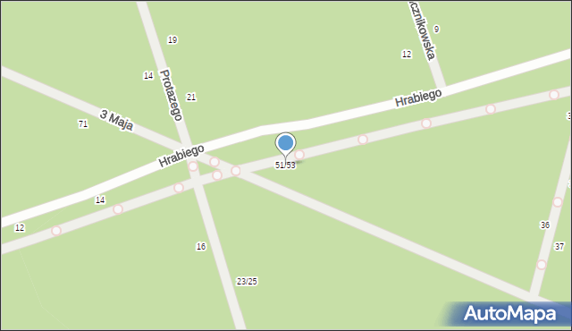 Otwock, 3 Maja, 51/53, mapa Otwock