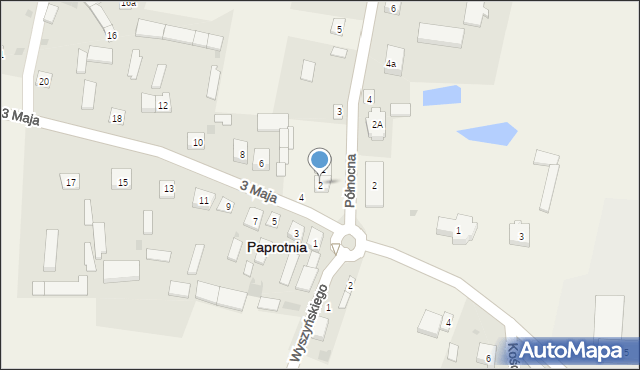 Paprotnia, 3 Maja, 2, mapa Paprotnia