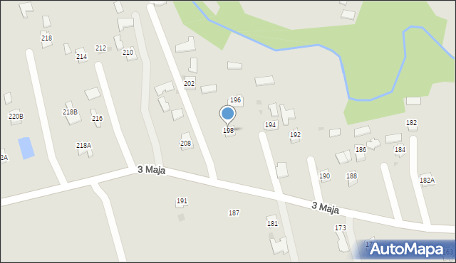 Pilzno, 3 Maja, 198, mapa Pilzno