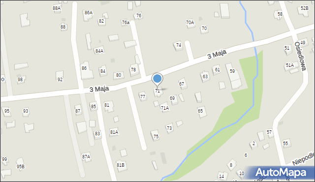 Pilzno, 3 Maja, 71, mapa Pilzno