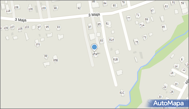 Pilzno, 3 Maja, 87A, mapa Pilzno