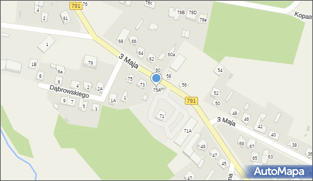 Poraj, 3 Maja, 73A, mapa Poraj