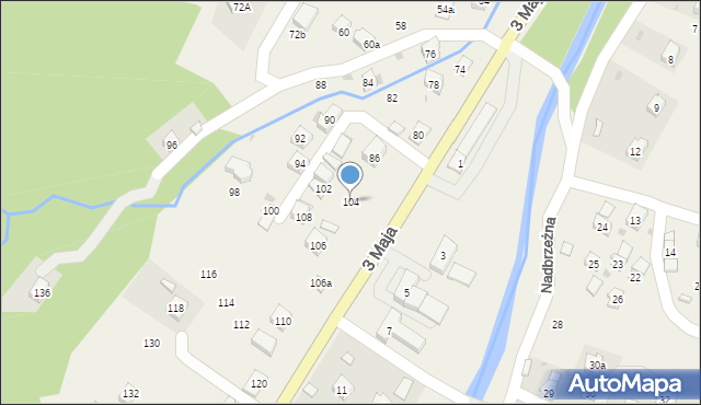 Posada Górna, 3 Maja, 104, mapa Posada Górna