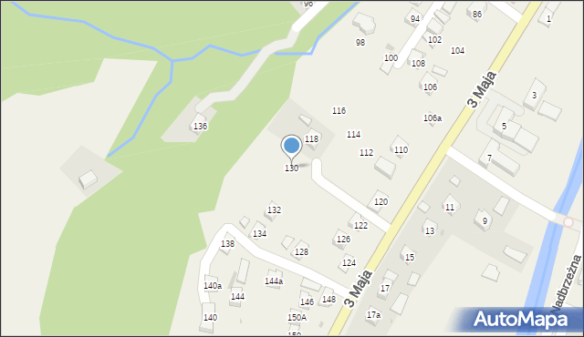 Posada Górna, 3 Maja, 130, mapa Posada Górna