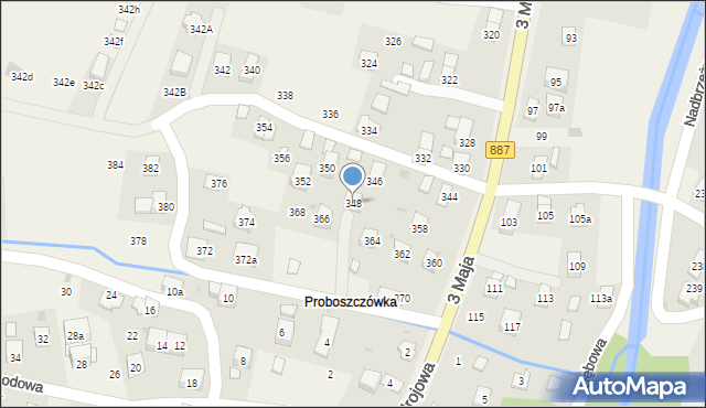 Posada Górna, 3 Maja, 348, mapa Posada Górna